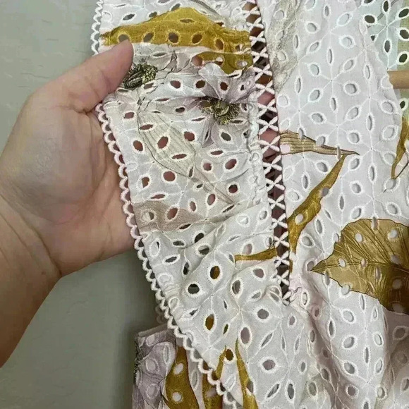 Ted Baker Adaale Cabana Ruffled Button Front Top - Picture 5 of 16